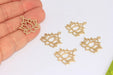Brass Lotus Charms