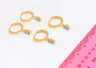 14mm 24k Shiny Gold Earrings, Leverback Earrings , Gold Plated Earrings, MLS1120