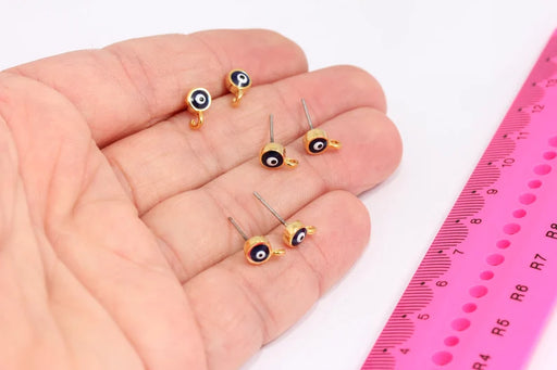 Shiny Gold Stud Earrings