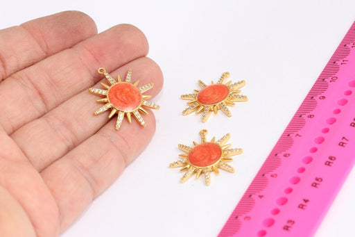 Shiny Gold Sun Charms