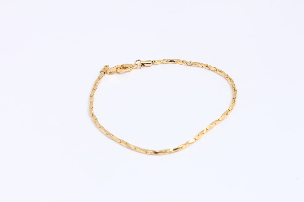2mm 24k Shiny Gold Snake Bracelets, Snake Style Bracelets, BXB395-150 ...