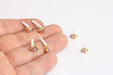 CZ Stud Earrings, Micro Pave Teardrop Studs