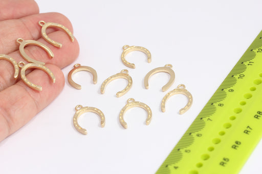 Brass Horseshoe Charms