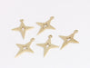 Brass North Star Charms