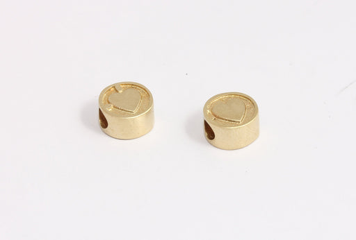 Brass Heart Charms