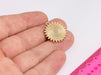 Shiny Gold CZ Sun Medallion