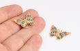 Shiny Gold CZ Butterfly Charms