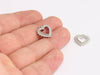 Rhodium Plated CZ Heart