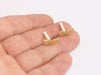 CZ Stud Earrings, Micro Pave Butterfly Wings