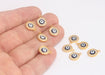 Shiny Gold CZ Evil Eye