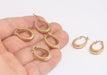  Textured Oval Hoop Earrings