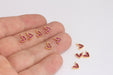 Shiny Gold Heart Charms