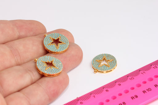 Shiny Gold Star Charms