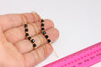 Chain Earrings, Black Beads Earring