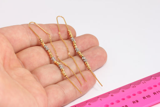  Beads Earring, Chain Dangle Edgy Earrings
