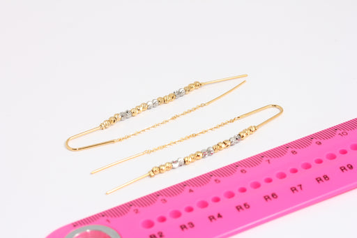  Beads Earring, Chain Dangle Edgy Earrings