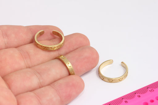Brass Heart Rings