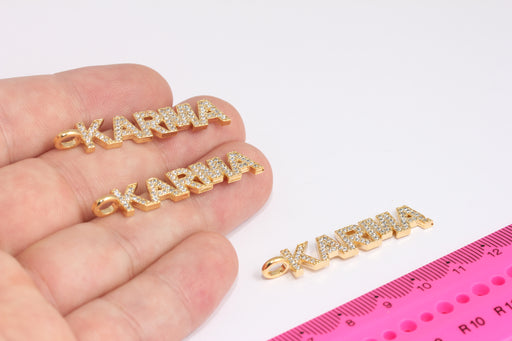 Shiny Gold Karma Pendant