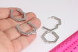 Hexagon Earrings, Hexagon Huggie Earrings