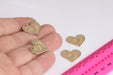 Brass Hand and Footprint Heart