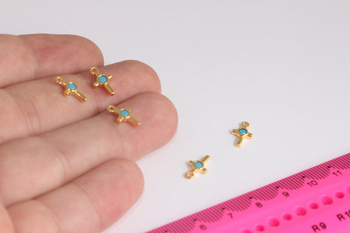 Shiny Gold CZ Cross