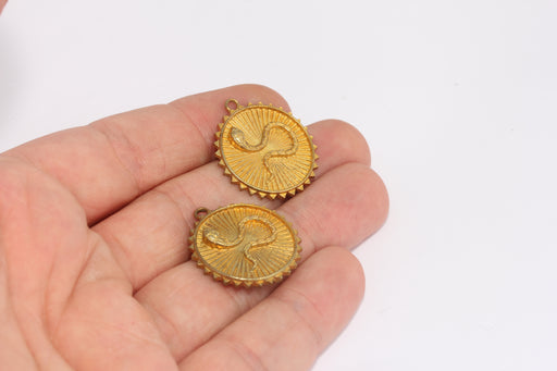 Brass Snake Medallion
