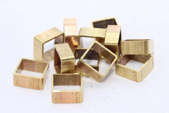 12x12mm Raw Brass Square Charms, Square Pendant, Brass   KA66