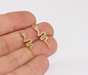 Shiny Gold Micro Pave Snake Charm