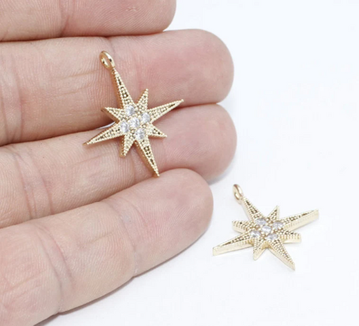 Shiny Gold North Star Charms