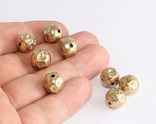 Ball Beads, Round Hammered Ball Charms