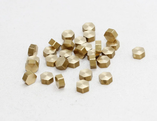 Brass Hexagon Beads