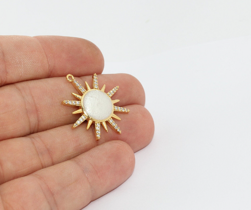 Shiny Gold Sun Charms,
