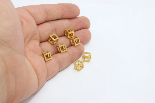 Brass Cube Charms