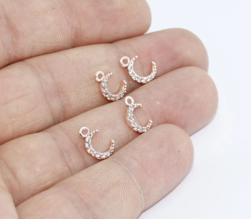 Rose Gold Moon Charms