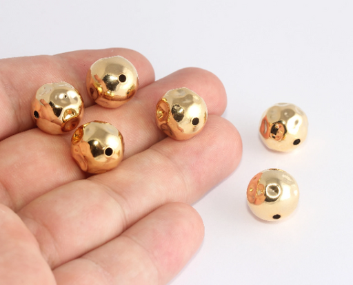 Ball Beads, Round Hammered Ball