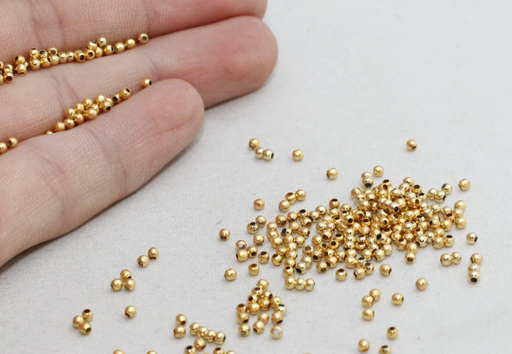 4mm / 6mm 24K Gold Filled Beads. Gold Spacer Beads, Gold Spacer Ball  Bracelet Connectors, Wholesale Jewelry Supplier L-744 L-745