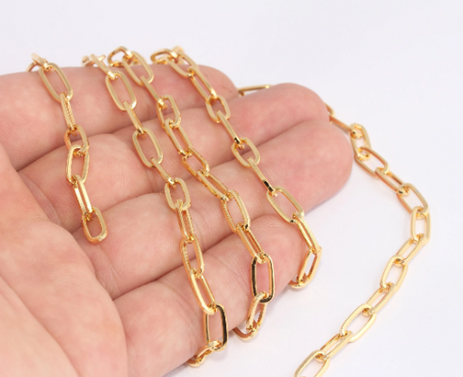 3.3 Feet 10mm Cable Chain, 24K Gold Plated Cable Chain, Gold Chain, Shiny  Gold Large Link Chain, Necklace Chain, Bracelet Jewelry Chain, LC2 -   Denmark