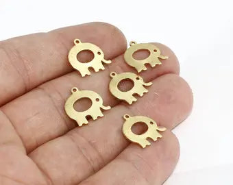 Brass Elephant Charm
