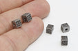Gunmetal Cube Beads