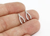 CZ Wishbone Charms