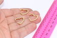 Micro Pave Heart Earrings, Heart Ear Cuffs
