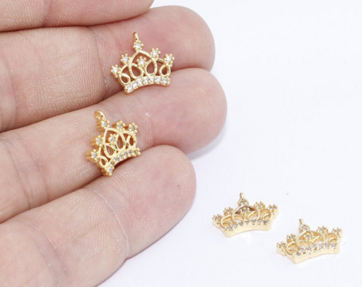 Shiny Gold Crown Charms