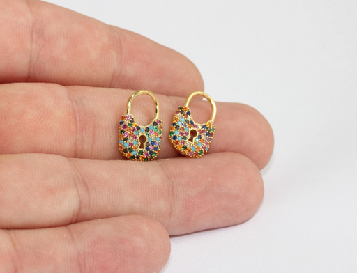 Shiny Gold Lock Charms