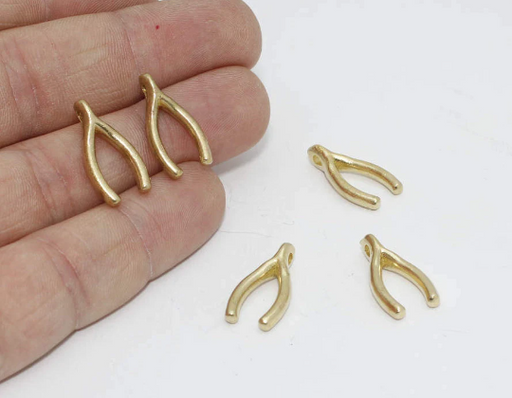 Brass Wishbone Pendant