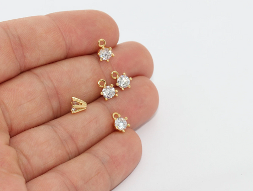 Shiny Gold Drop Charms
