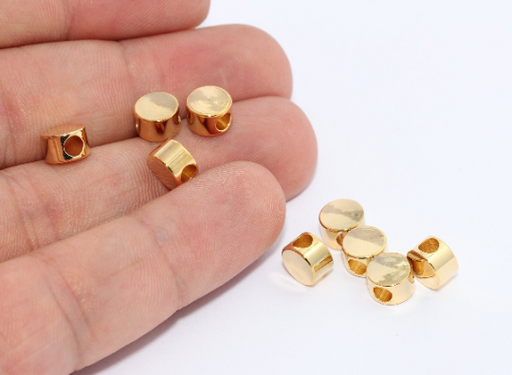  Round Beads, Spacer Beads, Solid