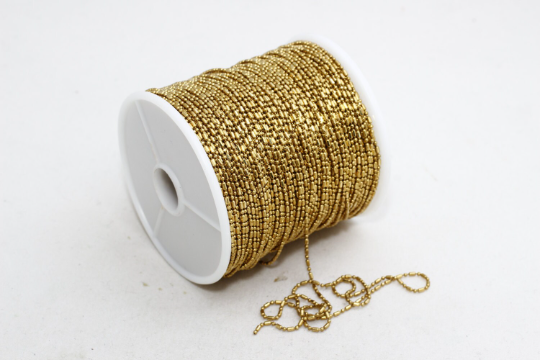 Raw Brass Ball Chains 1,2mm Faceted Ball Chains ,Raw, THE65