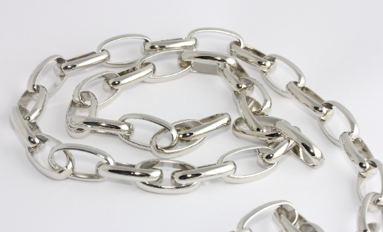 14x25mm Rhodium Link Chain, Handmade Chain, Cable  CHK722-2