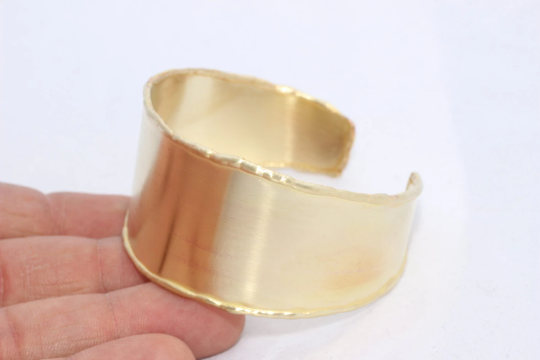 Raw Brass Cuff Bracelet Bangle ( Width 45mm) 1,28 ''  Bracelet, CHK84