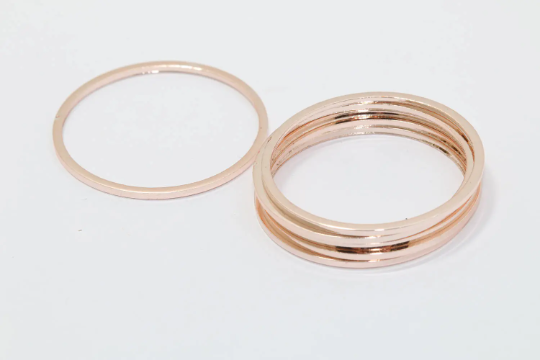 30mm Rose Gold Closed Ring, Connectors, Connector, Rose  CHK217